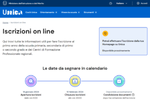 piattaforma unica - iscrizioni online